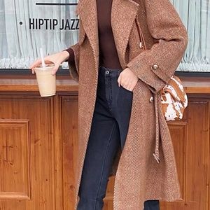 Petite Studio Shelby Wool Coat - Chocolate Size Small (S)